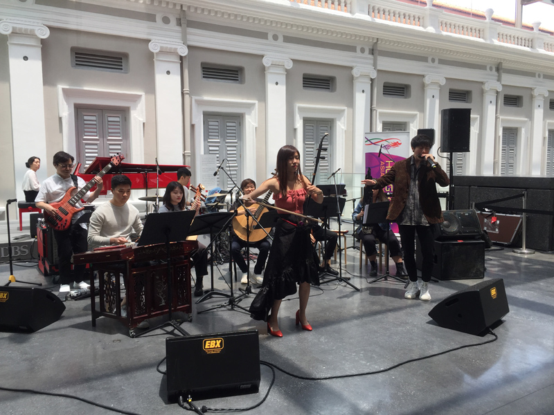 Hong Kong young musician Pik Sum, Cy Leo and the band in Singapore